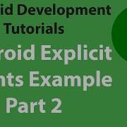 8 Android Explicit Intents Example