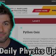 Physics Student Takes Python Quiz