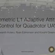 Geometric L1 Adaptive Attitude Control For Quadrotor UAV