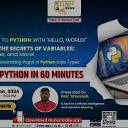 Learn Python Learn Python In 60 Minutes Python Webinar Hunar India
