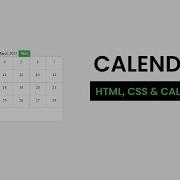 Calendar With Events HTML CSS Javascript