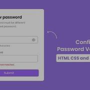 Confirm Password Validation Using Html Css And Javascript Code With Harsh