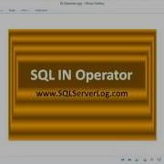 14 SQL IN Operator Learn SQL From Www SQLServerLog Com HD
