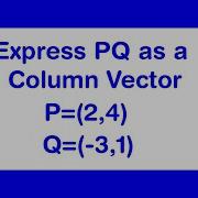 How To Express Two Points In Form Of A Column Vector