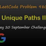 Unique Paths III LeetCode 980 September LeetCode Challenge Day 20