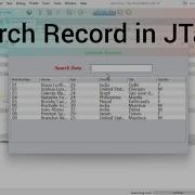 Search Data From JTable In Java Using JTextField