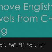 C Demo Remove English Vowel Characters From A C String