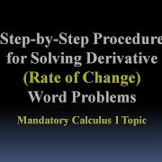 Step By Step Procedure For Solving Derivative Word Problems