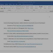 Formatting An APA Style Reference List