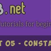 Constant Visual Basic Tutorial For Beginners