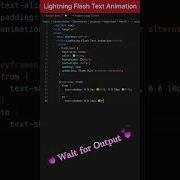 Lightning Flash Text Animation HTML CSS