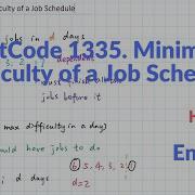 LeetCode 1335 Minimum Difficulty Of A Job Schedule Explanation And Solution