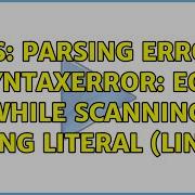 GIS Parsing Error SyntaxError EOL While Scanning String Literal Line 5
