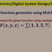 Boolean Function Generator Using MUX