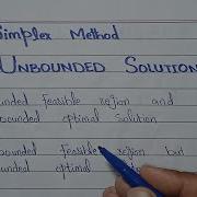 Unbounded Solution In Simplex Method Special Case In Urdu Hindi Operation Research
