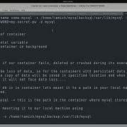 Docker Volume With Example Volume Mounted To Mysql Container