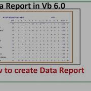 How To Create Data Report In VB 6 0 Visual Basic 6 0 Reports