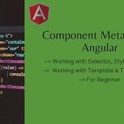 Angular Component Metadata Explained Selector StyleUrl And TemplateUrl