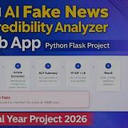 AI Fake News Detection Final Year Project Python Flask Machine Learning