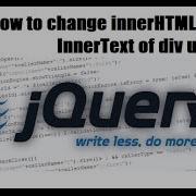 How To Change Replace Or Get Set Inner Html Of Div JQUERY TRAINING CLASSES JQUERY TAB
