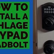 Install SLAGE Keypad Deadbolt Keyless Entry Door Lock