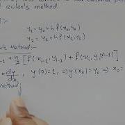 Modified Euler S Method Engineering Mathematics Modified Euler S Method