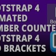 Bootstrap 4 Animated Number Counter With Bootstrap 4 And Brackets Text Editor