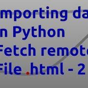 Importing Data In Python Fetch Remote File Webpage Html 2