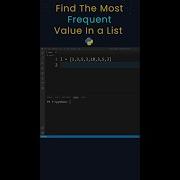 How To Find The Most Frequent Value In A List Python Tricks Shorts