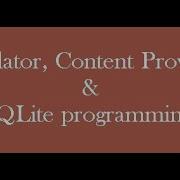 Android Emulator Content Provider And SQLite