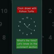 Clock Drawn With Python Turtle Drawing Art Pythonturtle Pythone Programming Code Dr1maina