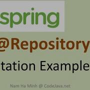 Spring Repository Annotation Examples