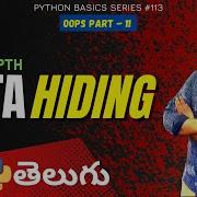 113 Data Hiding In Python Oops Concepts Python Tutorials