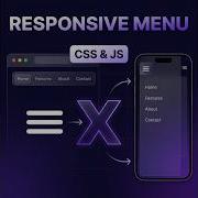 Responsive Menu With Hamburger CSS JavaScript Tutorial Mobile Navigation