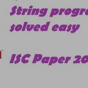 ISC Paper 2020 Solved String Java Program On String