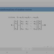09 01 Linear Transformation Of Random Vectors