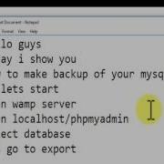 Create Phpmyadmin Database Backup
