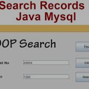 OOP Search Records Using Java Mysql