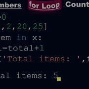 Counter For Loop To Count The Items Of The List Python By Moein