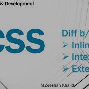 Difference Between Inline Internal And External CSS Web Development P 7 M Zeeshan Khalid