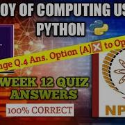 NPTEL The Joy Of Computing Using Python Week 12 Quiz Answers 2021 NPTEL Course Quiz Answers 2021