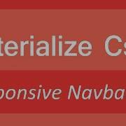 Materialize CSS Responsive Navbar