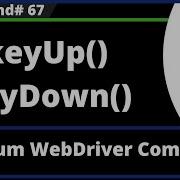 KeyDown And KeyUp Commands Selenium WebDriver