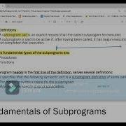 CHAPTER 9 Subprograms From 1 To The End