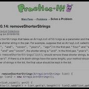 Java Practice It Exercise 10 14 RemoveShorterStrings 2 ArrayList Collections Array List