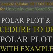 Lec 73 Procedure To Draw Polar Plots With Example Control System R K Classes Hindi