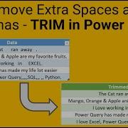 Remove Extra Spaces And Commas TRIM In Power Query