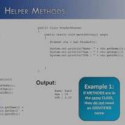 Classes Part 9 Helper Methods Java