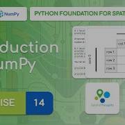 Exercise 14 Introduction To NumPy Python Foundation For Spatial Analysis