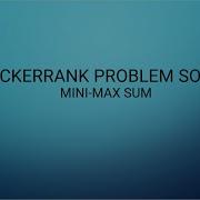 8 HackerRank Problem Solving Mini Max Sum